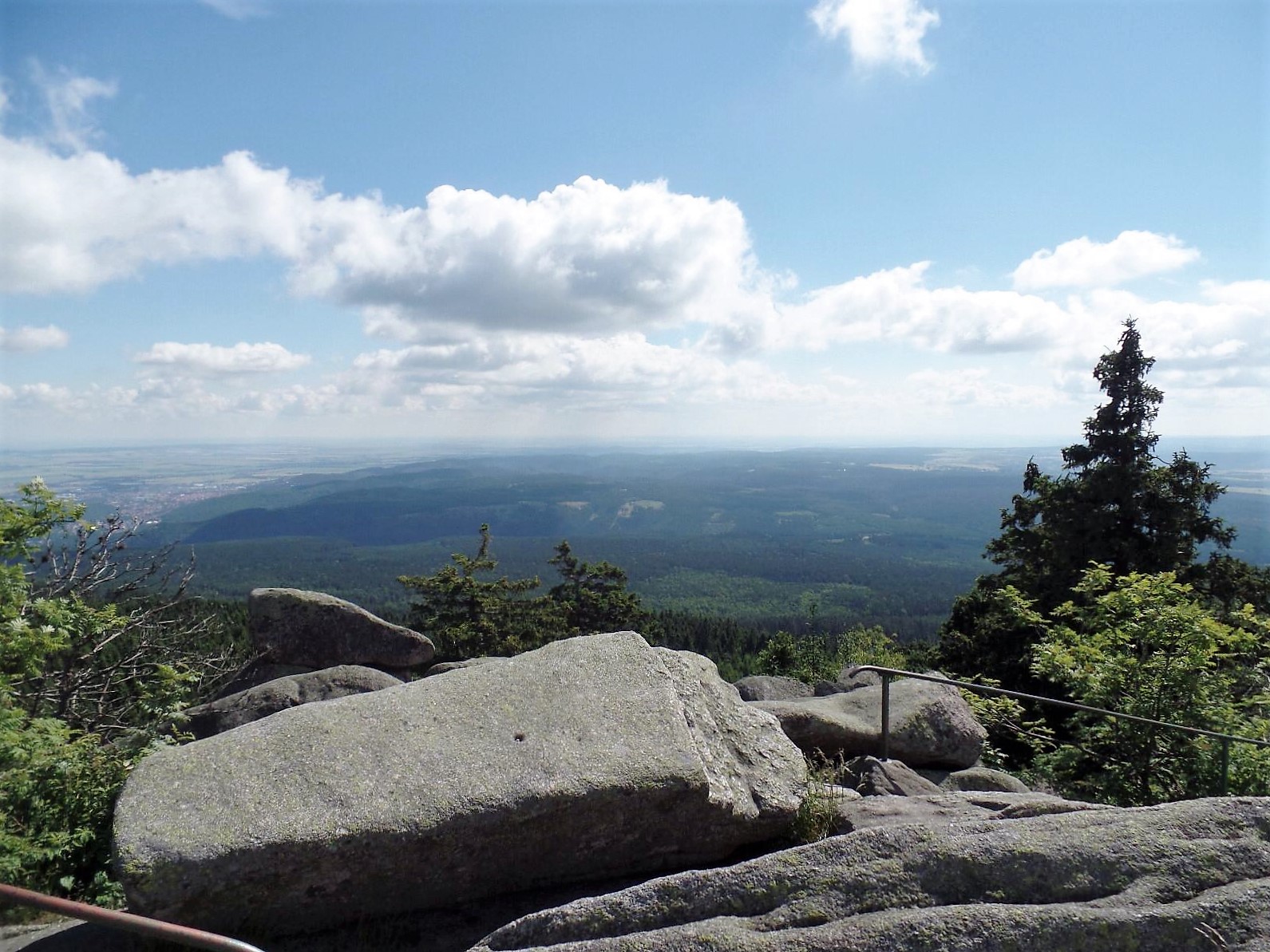 Aussicht vom Brocken über den Harz Wald